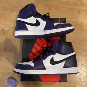 Air Jordan 1 Retro High OG ‘Court Purple 2.0’ 555088-500 Size 12.5